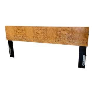 Milo Baughman Burl Wood King Headboard For Sale