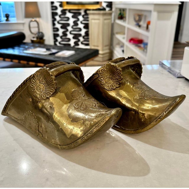 Pair of Antique Brass Conquistador Style Stirrup Slippers For Sale - Image 13 of 13