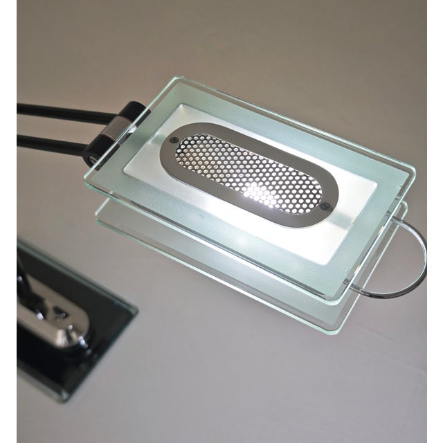 Metal Table Lamp attributed to Robert Sonneman, Italy, 1980s For Sale - Image 7 of 18