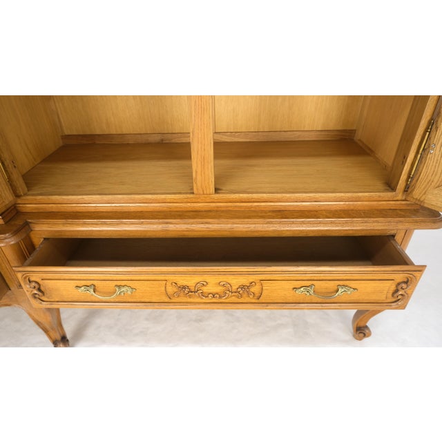 Carved Oak Oversize 5 Doors Long Credenza Cabinet Sideboard w/ Shelves Drawer For Sale - Image 17 of 17