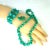 Vintage 1950s Emerald Moonglow Lucite Necklace Bracelet Earrings - Set of 4 For Sale - Image 10 of 10