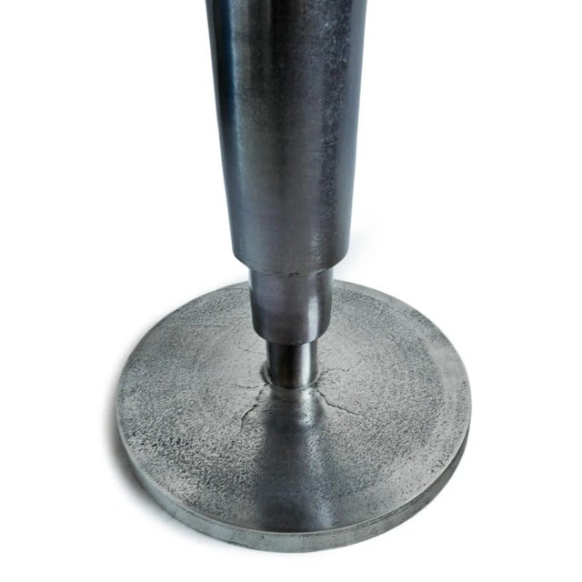 Metal Deco Nickel Bistro Table For Sale - Image 7 of 8