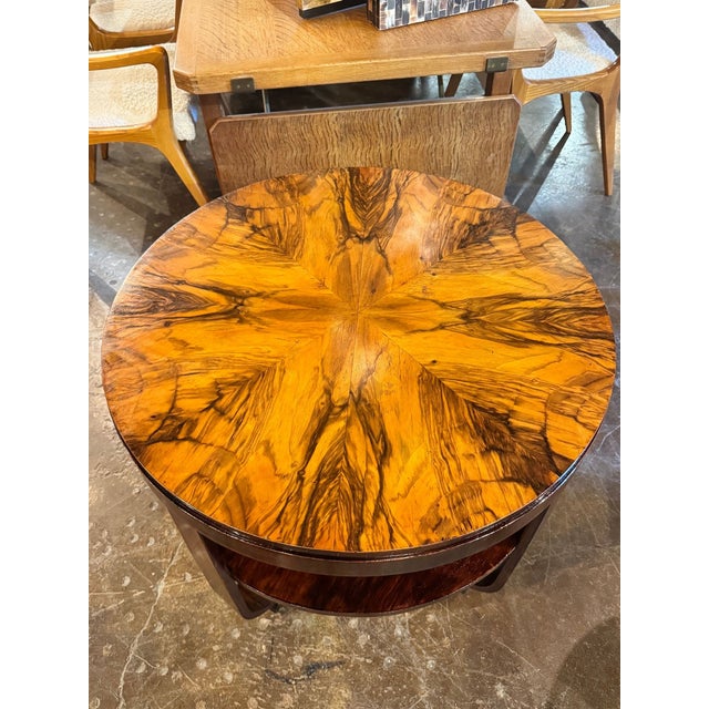 Mid 20th Century Italian Mid-Century Art Deco Style Walnut Table For Sale - Image 5 of 6