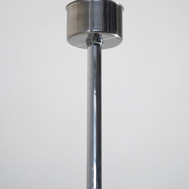 Vintage Chandelier in Chromed Metal and Glass, 1970s For Sale - Image 9 of 16