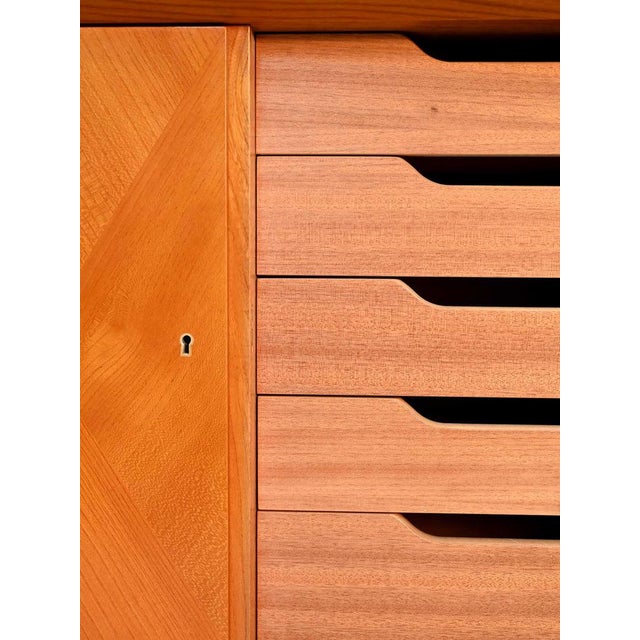 Elm and Burl Cabinet by AB Seffle Möbelfabrik, 1950s For Sale - Image 9 of 11