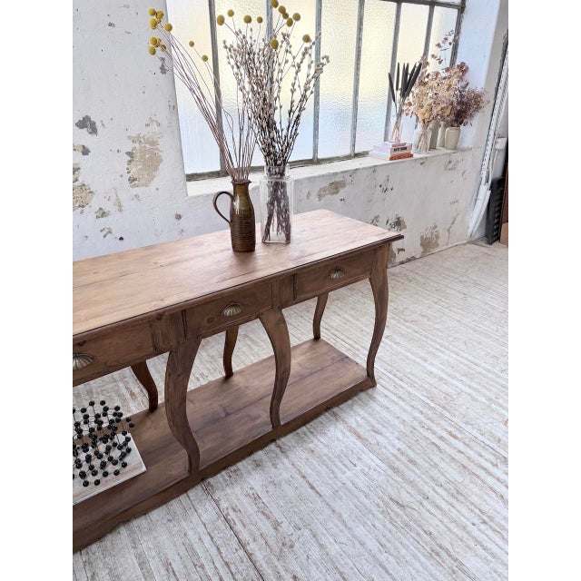 Pine Drapers Console Table, 1950s For Sale - Image 10 of 18