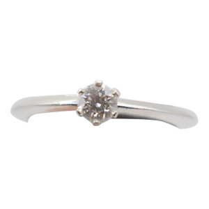 Mid 20th Century Tiffany & Co Diamond Solitaire Ring, Size 5.25