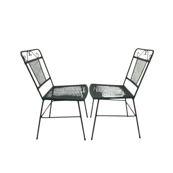 Mid-Century Modern 1970s Salterini Style Green Chairs - Set of 2 For Sale - Image 3 of 7