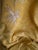 French Art Nouveau Yellow Moire Silk and Flowers Castle Curtains Drapes - A Pair For Sale - Image 4 of 12