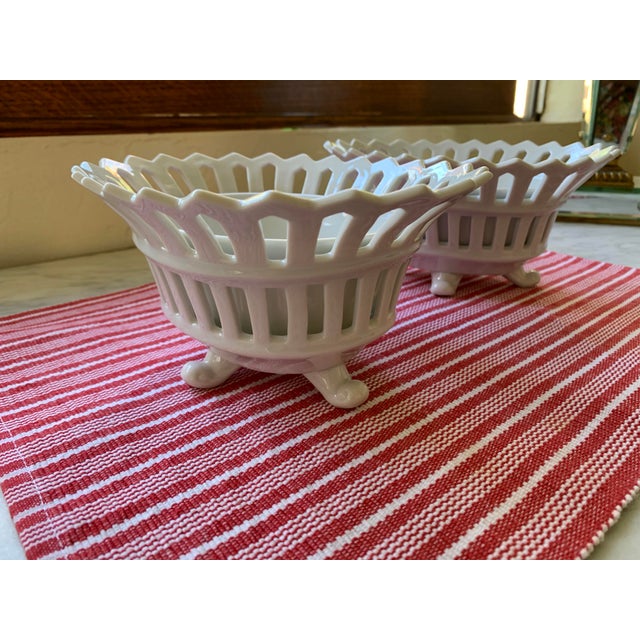 Here we have a wonderful pair of vintage porcelain flower bowls. These were made in Japan (probably in the mid 60's) and...