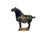Beige Oriental Ceramic Sancai Dark Blue Brown Beige Fengshui Artistic Horse Figure For Sale - Image 8 of 11