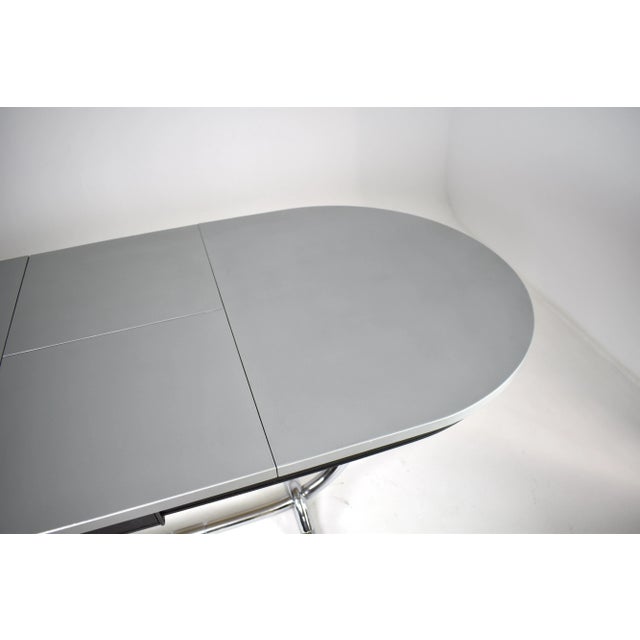 1960s French Extendable Kitchen Formica and Chrome Dining Table For Sale - Image 6 of 12