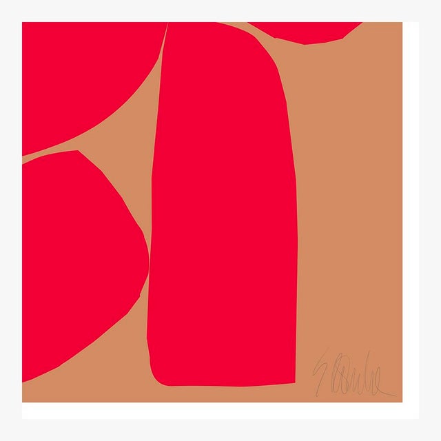 Not Yet Made - Made To Order Tulip in Red and Caramel Fine Art Print 42.5" X 60" by Liz Roache For Sale - Image 5 of 6
