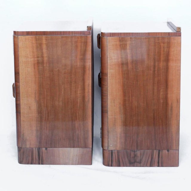 Brown Vintage Bedside Cabinets, 1930s, Set of 2 For Sale - Image 8 of 13