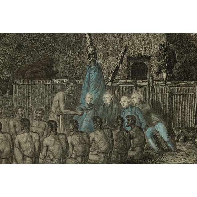 Late 18th Century 1784 James Cook & J. Webber Engraving - an Offering in the Sandwich Islands For Sale - Image 5 of 12
