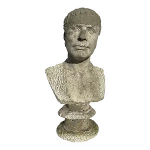 Antique Plaster Male Bust Sculpture