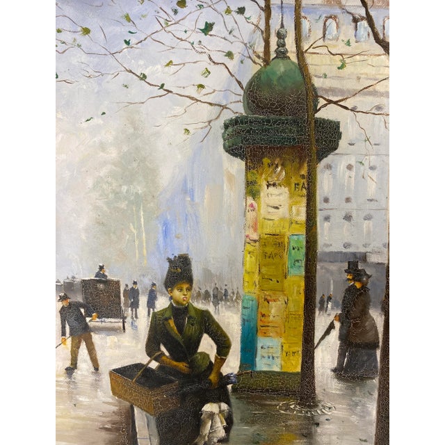 Parisian Street Scene Color Print, Paris France City & Metro Station For Sale In Miami - Image 6 of 6