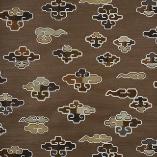 Schumacher In Dreams Wallcovering In Sable For Sale