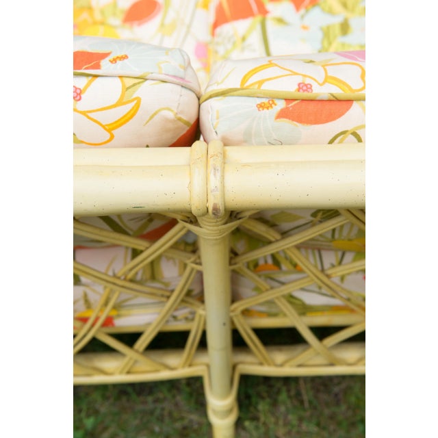 Vintage Ficks Reed Faux Bamboo Chinoiserie Style Sofa For Sale In New York - Image 6 of 13