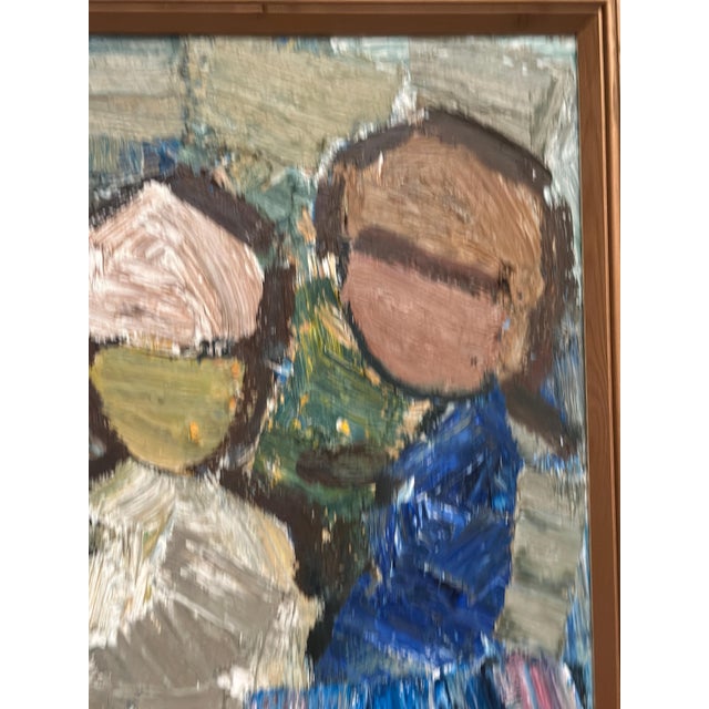 Gösta Flack, Family, 1960s, Oil Painting on Canvas, Framed For Sale - Image 6 of 11