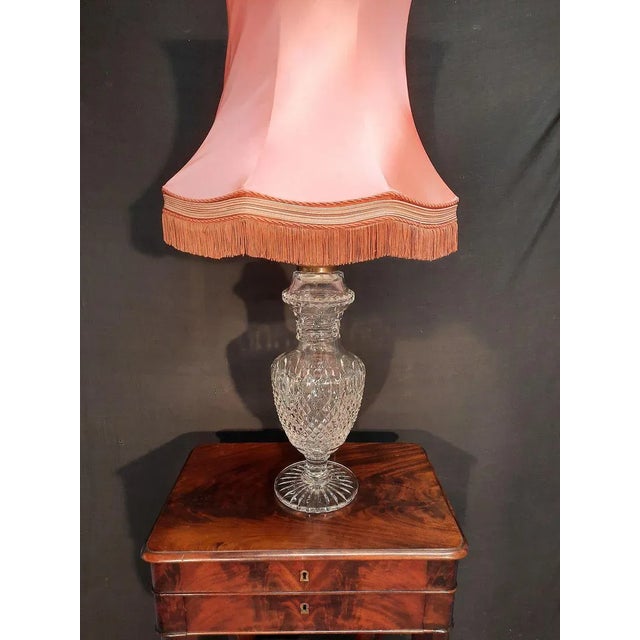 Crystal Table Lamp with Diamond Tips, 1950s For Sale - Image 6 of 12