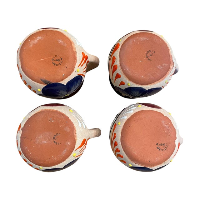Jarro De Barro • Terra Cotta Clay Pottery Art • Pitcher • Set of 4 Cups For Sale - Image 13 of 13
