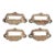 Antique Iron Apothecary Cabinet Pulls - Set of 4 For Sale