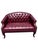 Vegan Tufted Chesterfield Style Sofa or Settee With Brass Rivets For Sale - Image 4 of 7