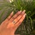Not Yet Made - Made To Order 14k White Gold Double Band Ring With Pear Shape Natural Emeralds & Diamonds Size 9 For Sale - Image 5 of 15