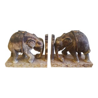 Contemporary Elephant Bookends - a Pair For Sale
