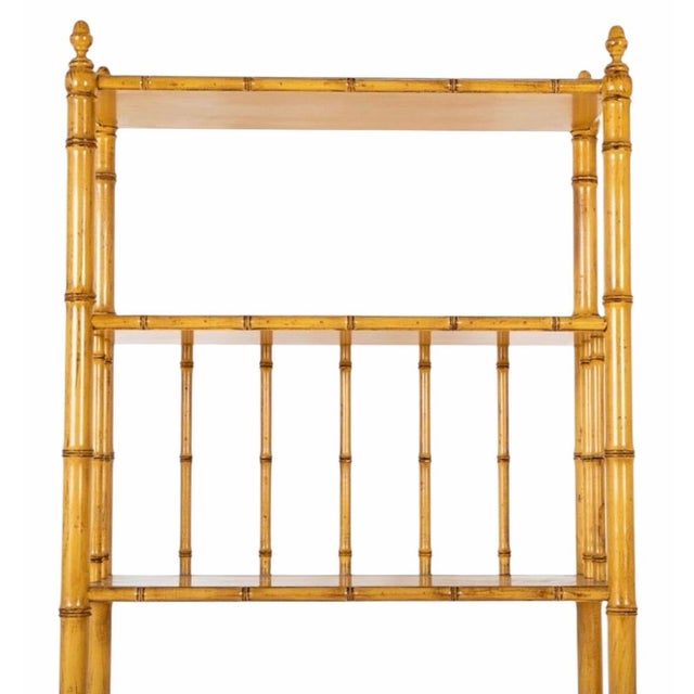 Contemporary Mid-Century Faux Bamboo Etagere Shelving Unit by John Widdicomb For Sale - Image 3 of 9