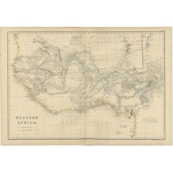 Antique Map of Western Africa by W. G. Blackie, 1859 For Sale - Image 4 of 6