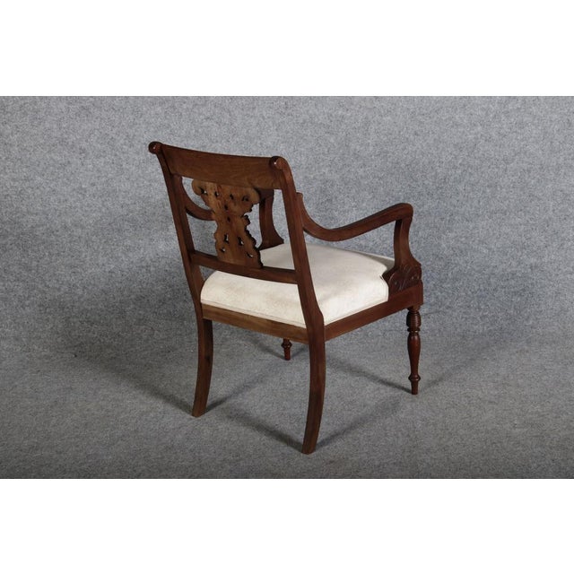 Antique English Regency Biedermeier Armchair in Mahogany, 1840 For Sale - Image 14 of 18