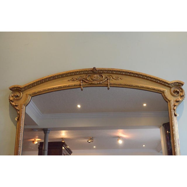Large Victorian Giltwood Overmantle Mirror, 1850s For Sale - Image 9 of 15