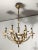 1940s Lacquered Metal and Brass Chandelier, circa 1940 For Sale - Image 5 of 13