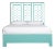 Infinity Platform Bed Queen, Turquoise For Sale
