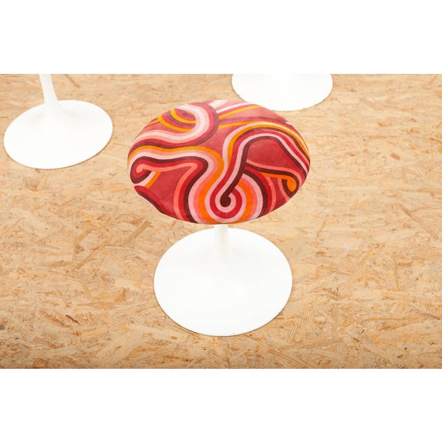 Aluminum and Fabric Tulip Stool For Sale - Image 13 of 13
