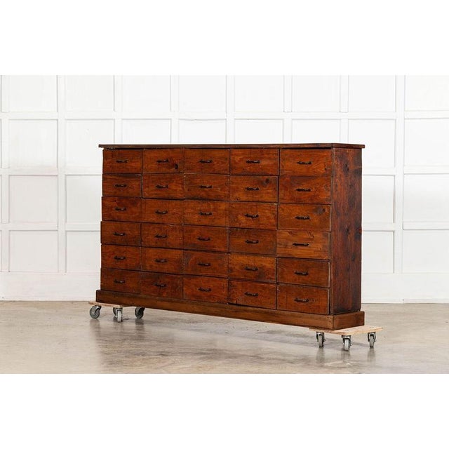 Large French Fruitwood Workshop Bank in Pine, 1920 For Sale - Image 4 of 14