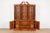Baker Furniture Style Georgian Carved Flame Mahogany Breakfront Bookcase Cabinet For Sale In South Bend - Image 6 of 11