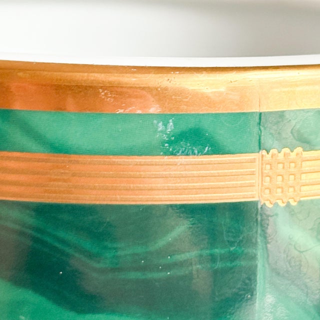 Christian Dior Malachite Gaudron Porcelain Vase, Vintage 1980s Designer Home Accessory For Sale - Image 11 of 11