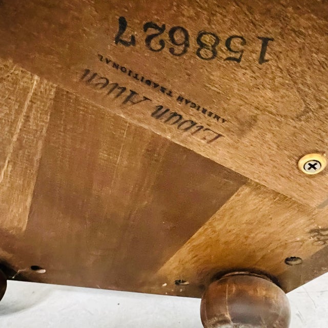 Wood Mid Century Ethan Allen Hexagon SideTable For Sale - Image 7 of 9