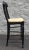 Ethan Allen Vintage French Country Rush Seat Bar Stools in Black, a Pair For Sale In Washington DC - Image 6 of 9