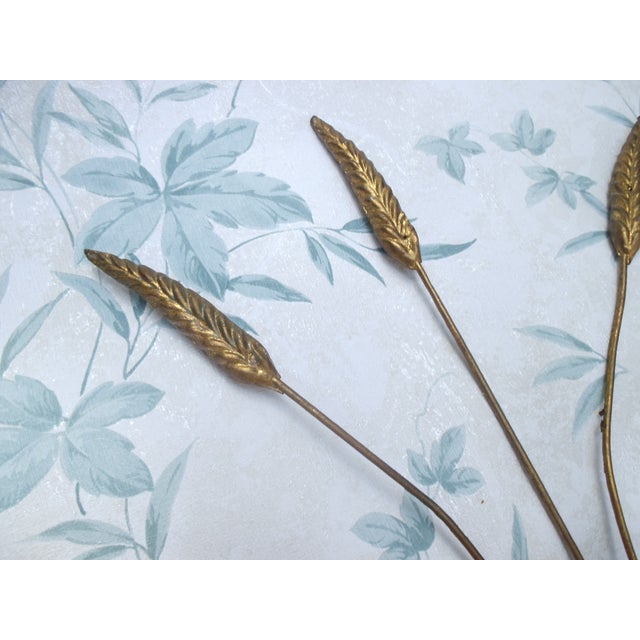 Metal Vintage Gold-Plated Wall-Mounted Candleholders, 1970s, Set of 2 For Sale - Image 7 of 18