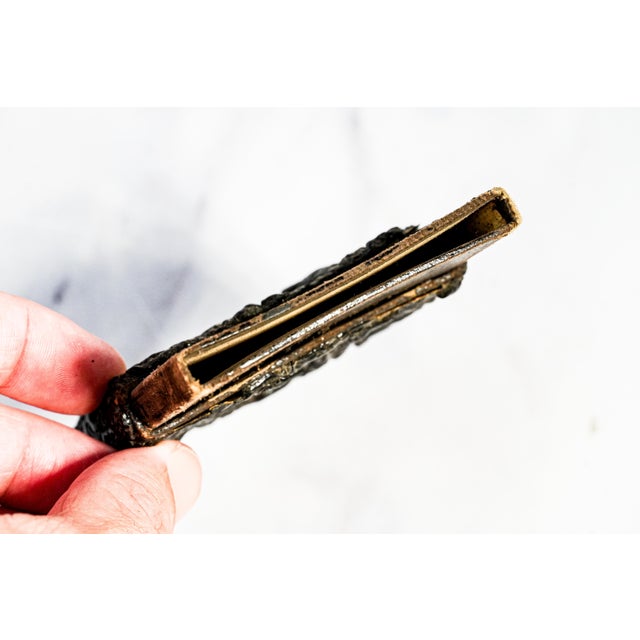 Rare Victorian Gutta-Percha Wax Seal Style Antique Calling Card Case Neoclassical English Art Collectible For Sale - Image 12 of 18