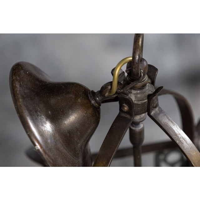 French Bronze Hall Lantern, 1920s For Sale - Image 10 of 15