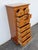 Pier Cabinet Solid Maple Distressed Tall Narrow Lingerie Jewelry Chest 6243 For Sale - Image 13 of 16