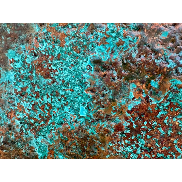 Textured Copper Wall Art With Green & Brown Patina by Jeremy Maronpot For Sale - Image 9 of 13