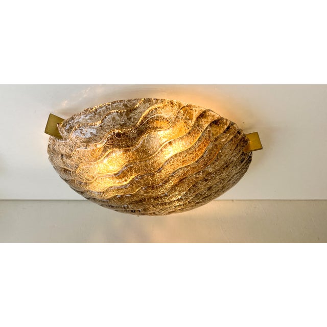 Large Murano Glass Flush Mount from Kaiser Idell / Kaiser Leuchten, Germany, 1970s For Sale - Image 13 of 18