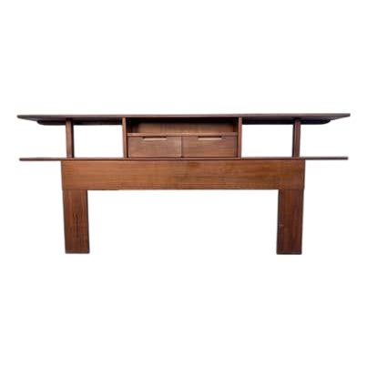 Cavalier Queen Size Headboard, Walnut, Mid-20th Century, 1958, USA For Sale