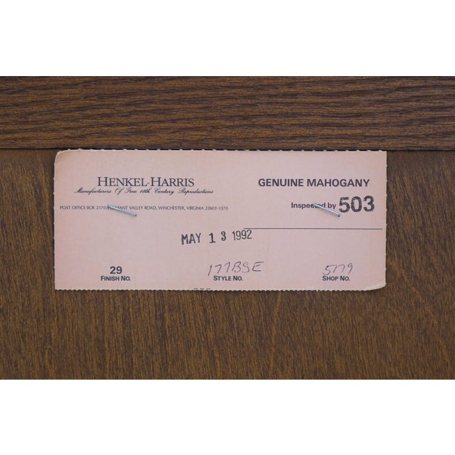 Henkel Harris Mahogany Spnea Perkins High Chest For Sale - Image 17 of 17